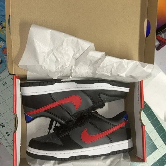 GS nike dunk low Black Racer Blue University Red - Picture 5 of 5